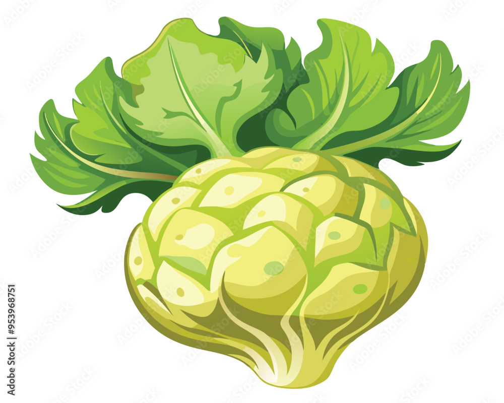 Celeriac vector illustration isolated in white background Celeriac vector illustration isolated in white background