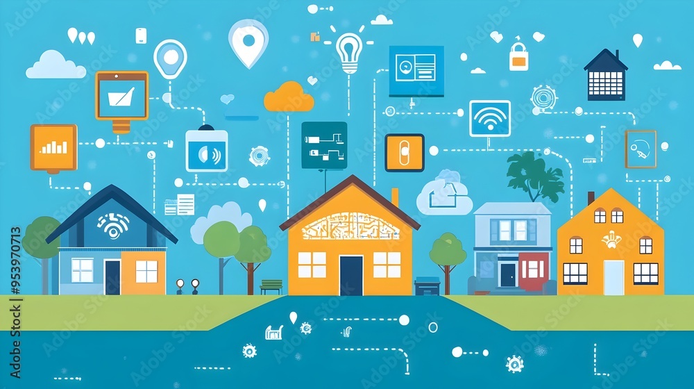 Graphic Depicting IoT Enabled Communication Systems for Streamlined Between Parents and Schools Facilitating Efficient Information Sharing Remote Monitoring and Automated Notifications Graphic Depicting IoT Enabled Communication Systems for Streamlined Between Parents and Schools Facilitating Efficient Information Sharing Remote Monitoring and Automated Notifications
