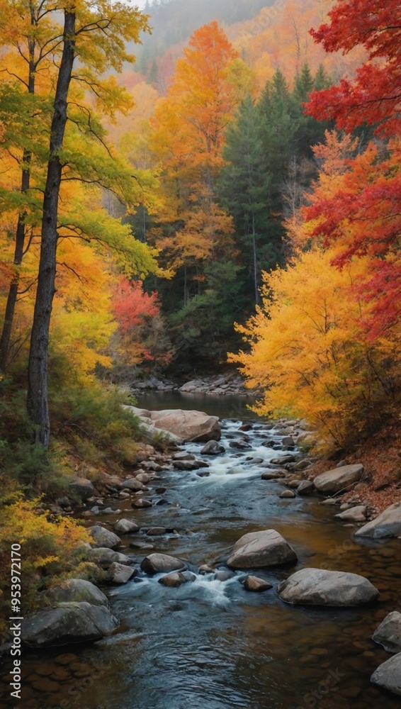 An autumn scene in watercolor, capturing vibrant hues and serene landscapes perfect for leaf peeping. An autumn scene in watercolor, capturing vibrant hues and serene landscapes perfect for leaf peeping.