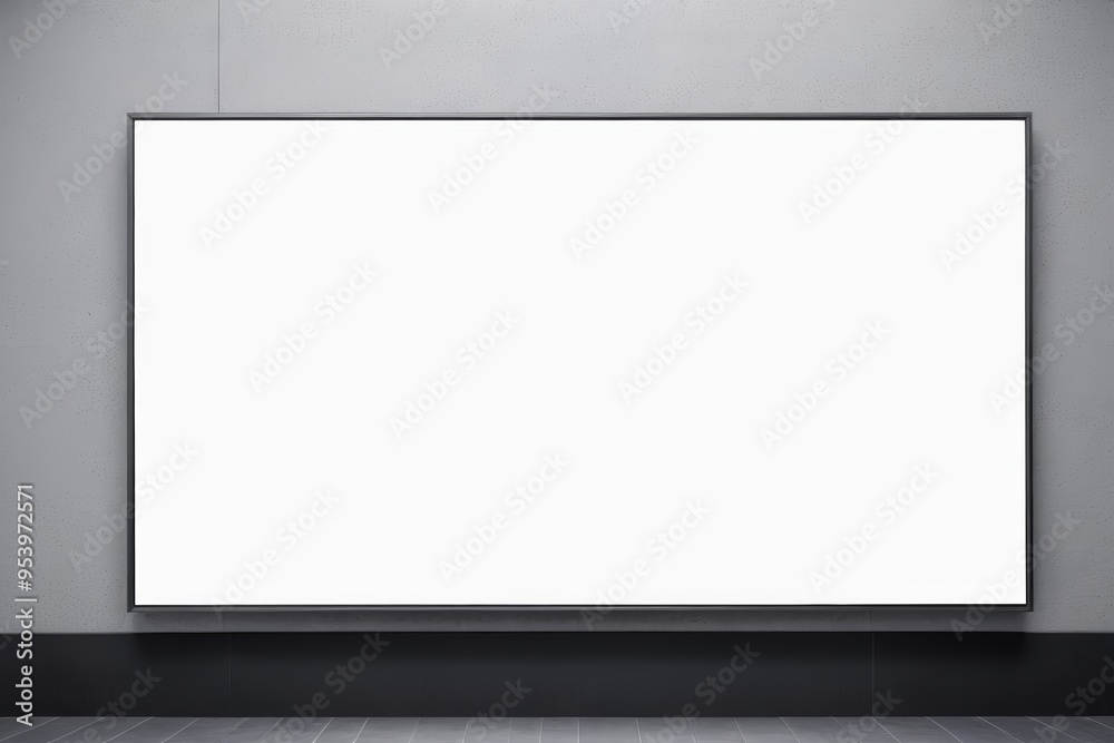 Obraz premium arafed picture of a blank white picture frame in a room 