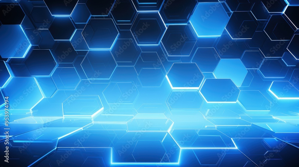 A futuristic background featuring glowing blue hexagonal shapes, creating a tech-inspired atmosphere. A futuristic background featuring glowing blue hexagonal shapes, creating a tech-inspired atmosphere.