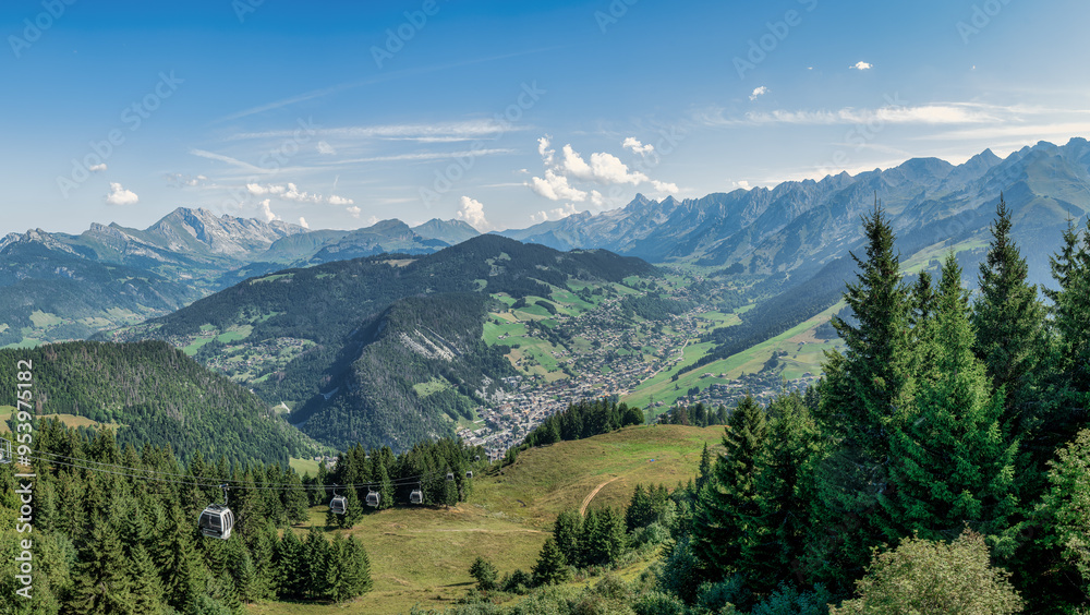 Summer Panorama of La Clusaz and the Aravis Mountains Summer Panorama of La Clusaz and the Aravis Mountains