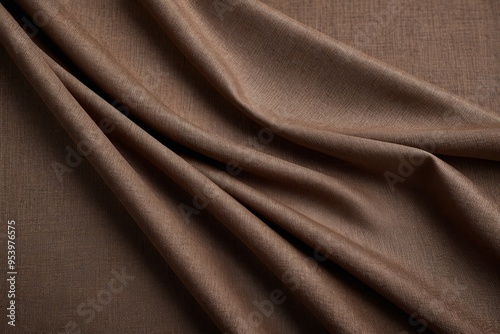 a close up of a brown fabric with a very long fringe                          photo