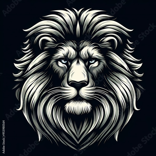 vector of a alpha lion with vibrant color  photo