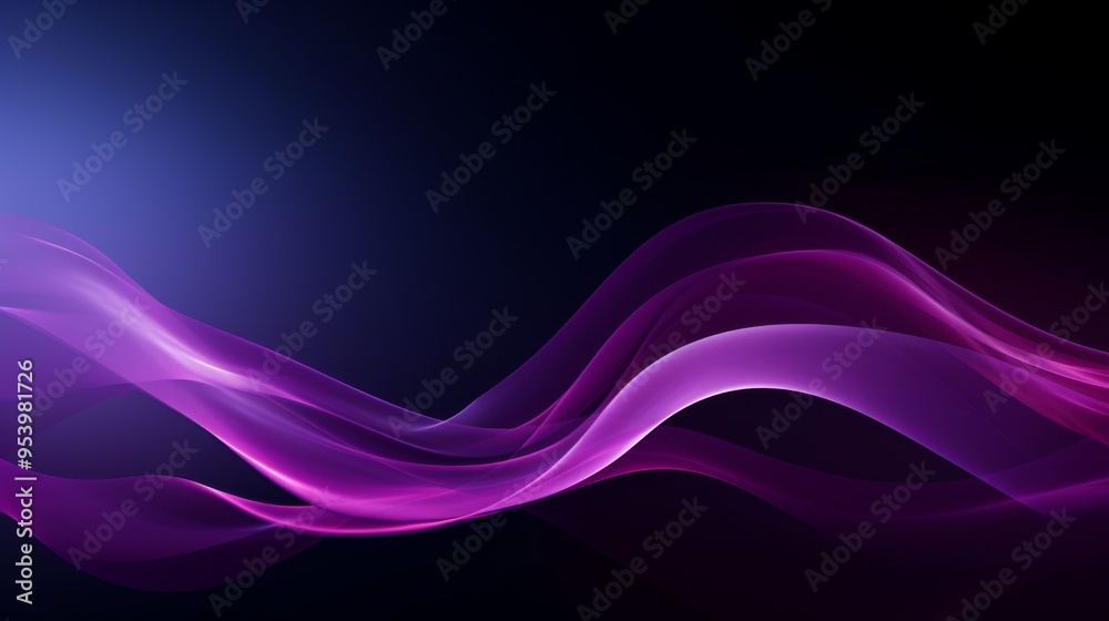 Abstract Purple Waves on Dark Background Abstract Purple Waves on Dark Background