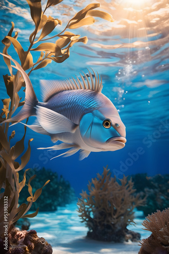 Spectacular High-Resolution AI Art of a Fish, Beautifully Upscaled for Greater Detail