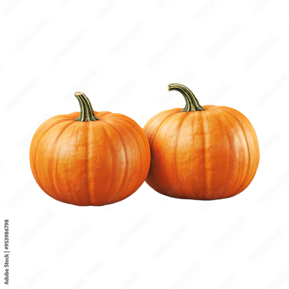 Fresh pumpkin isolated on a transparent background by AI generative. Thanksgiving day Fresh pumpkin isolated on a transparent background by AI generative. Thanksgiving day
