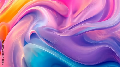 Wallpaper Mural Colorful abstract fluid art with vibrant swirls, digital art. Creative expression and imagination concept Torontodigital.ca