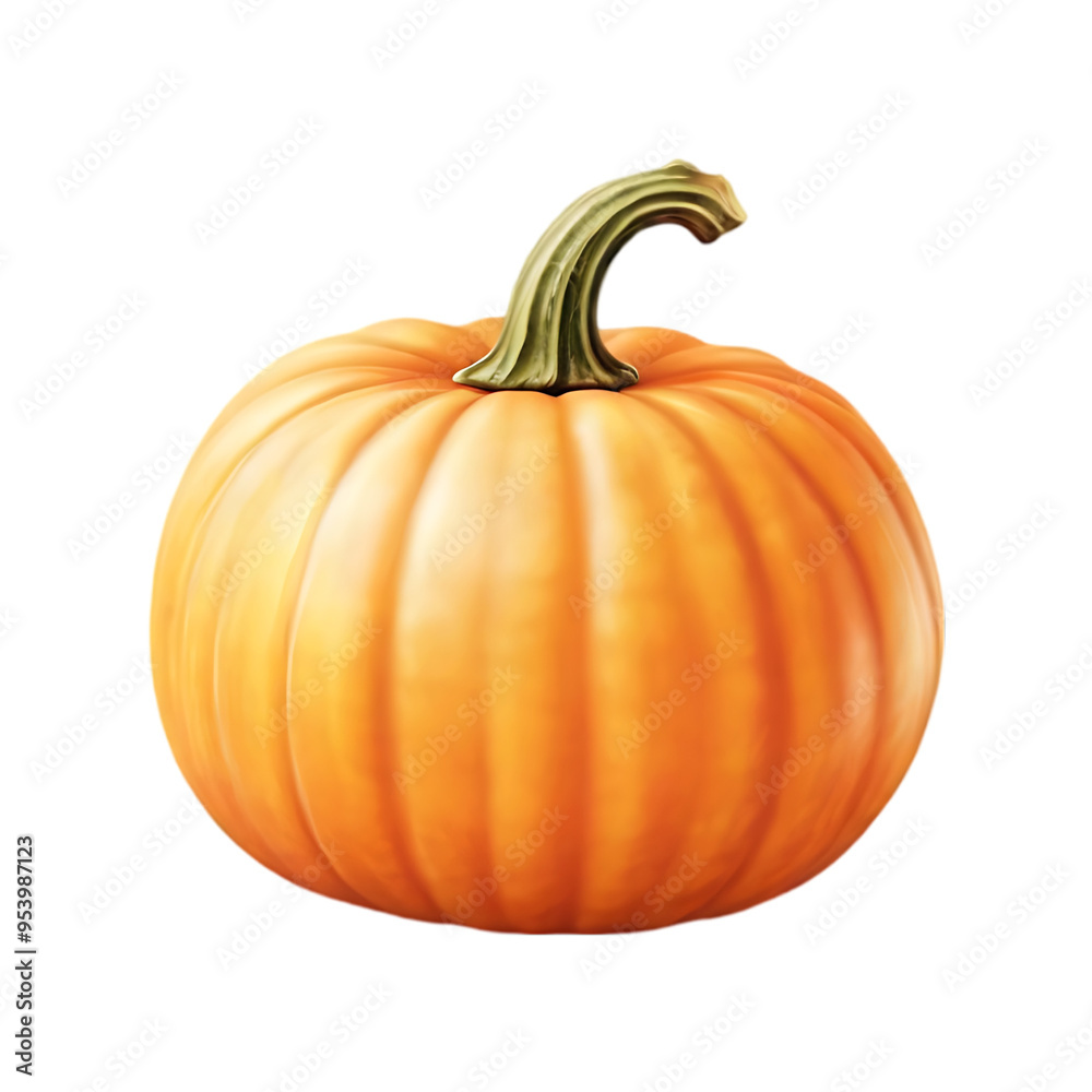 Fresh pumpkin isolated on a transparent background by AI generative. Thanksgiving day Fresh pumpkin isolated on a transparent background by AI generative. Thanksgiving day