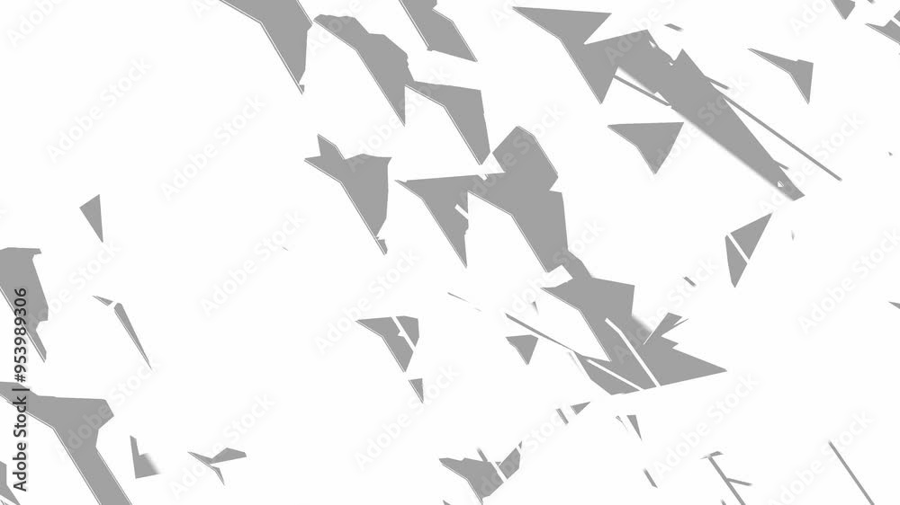 Abstract background with black and white shapes. Seamless loop video.