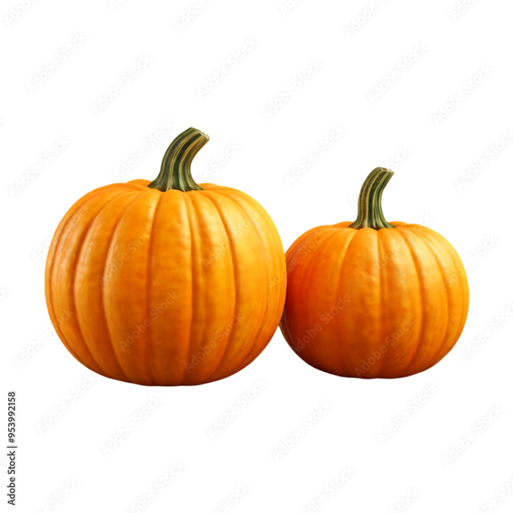 Fresh pumpkin isolated on a transparent background by AI generative. Thanksgiving day Fresh pumpkin isolated on a transparent background by AI generative. Thanksgiving day