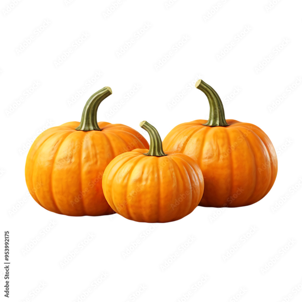 Obraz premium Fresh pumpkin isolated on a transparent background by AI generative. Thanksgiving day