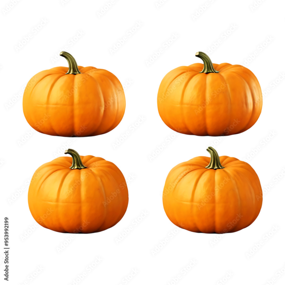 Fresh pumpkin isolated on a transparent background by AI generative. Thanksgiving day Fresh pumpkin isolated on a transparent background by AI generative. Thanksgiving day
