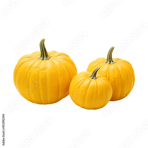 Fresh pumpkin isolated on a transparent background by AI generative. Thanksgiving day