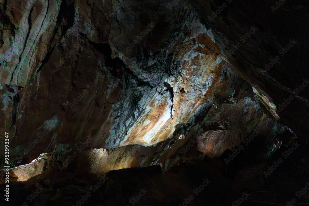 Photograph of stalagmites, stalactites, and other limestone rock formations on the inside of Yarrangobilly Caves near Talbingo in Kosciuszko National Park in the Snowy Mountains in Australia Photograph of stalagmites, stalactites, and other limestone rock formations on the inside of Yarrangobilly Caves near Talbingo in Kosciuszko National Park in the Snowy Mountains in Australia