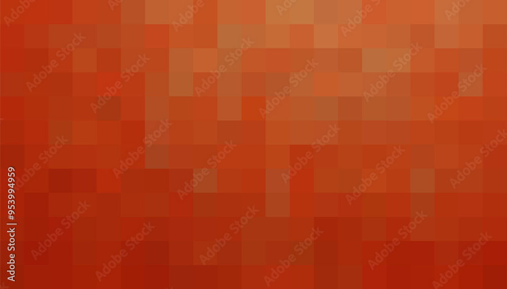 Gradient orange background. Geometric texture of orange squares. The substrate for branding, calendar, post, wallpaper, poster, banner, cover. A place for your design or text. Vector illustration