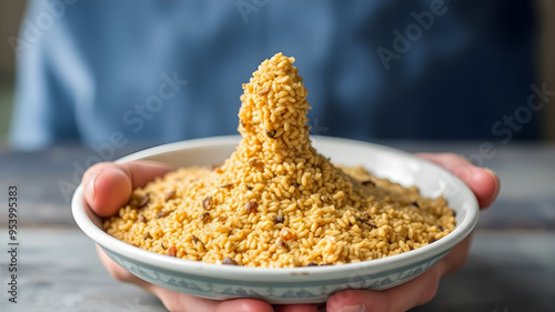 Finger millet Italian millet A Nutritious Choice Generative AI photo