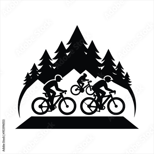 Conquer the Mountain Trails: A Cycling Adventure mountain bike vector