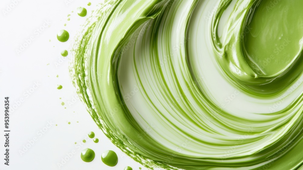 Fototapeta premium Green Swirl Abstract Background.