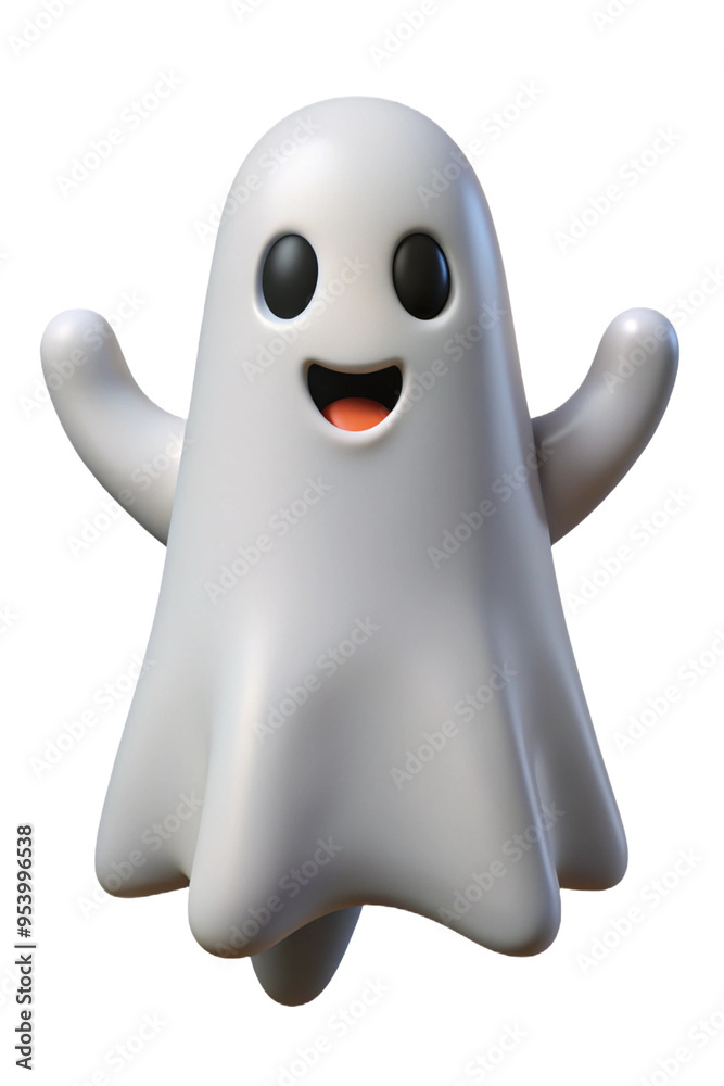 Cute cartoon 3d funny ghost. Halloween holiday concept. Cute cartoon 3d funny ghost. Halloween holiday concept.