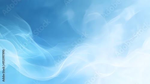 Elegant and Soothing Pastel Blue Gradient Background with Ample Space for Overlaying Text Graphics or Digital Imagery