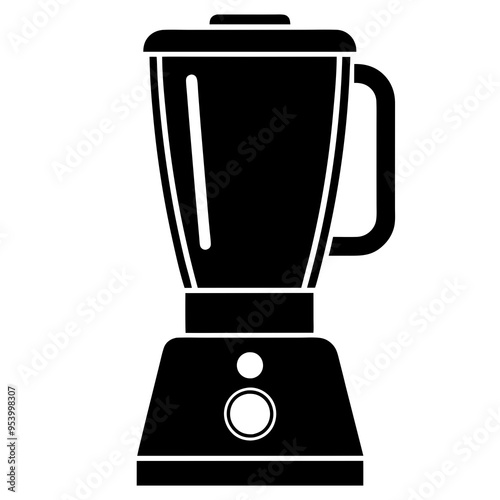 A blender silhouette on a white background