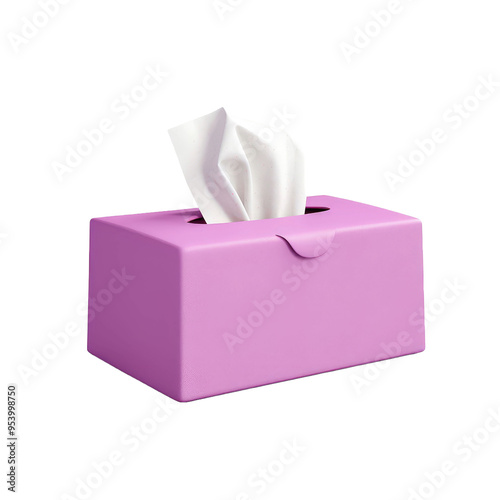 Tissue box isolated on transparent background.