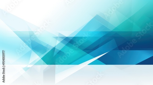 A vibrant abstract design featuring overlapping geometric shapes in shades of blue and teal, ideal for backgrounds or digital art.