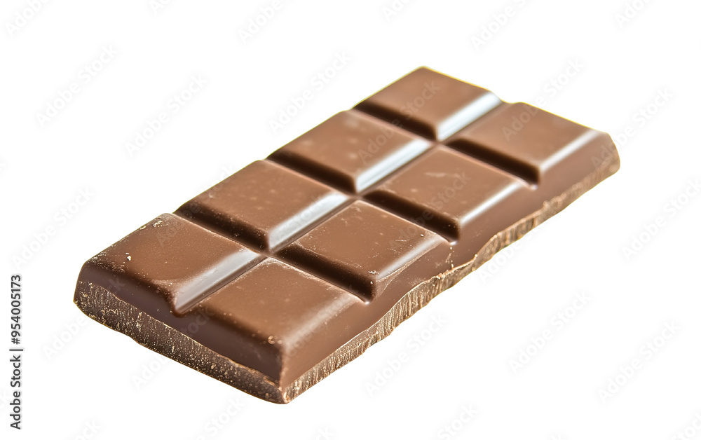 Close up a chocolate bar isolated on white or transparent background Close up a chocolate bar isolated on white or transparent background