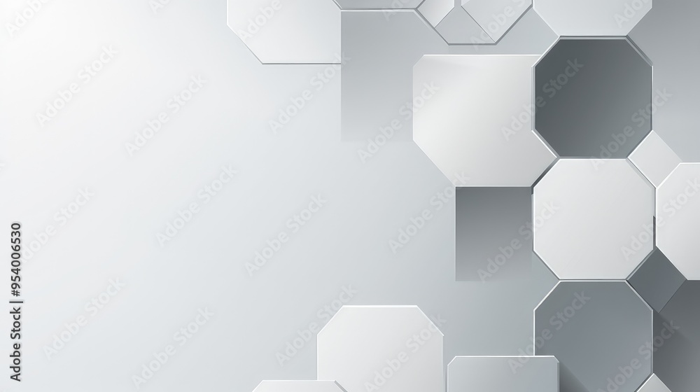 A sleek, modern abstract design featuring hexagonal shapes in various shades of gray, creating a minimalist aesthetic. A sleek, modern abstract design featuring hexagonal shapes in various shades of gray, creating a minimalist aesthetic.