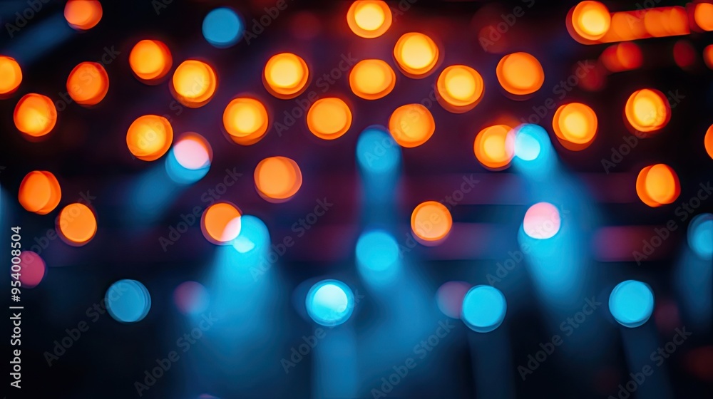 Blurred orange and blue lights. Perfect for design projects related to parties, concerts or nightlife. Blurred orange and blue lights. Perfect for design projects related to parties, concerts or nightlife.