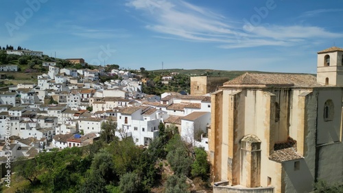 Aerial view of Setenil de las Bodegas, Andalusia. Southern Spain