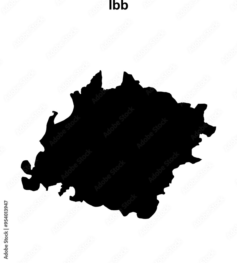Ibb governorate blank outline map Ibb governorate blank outline map