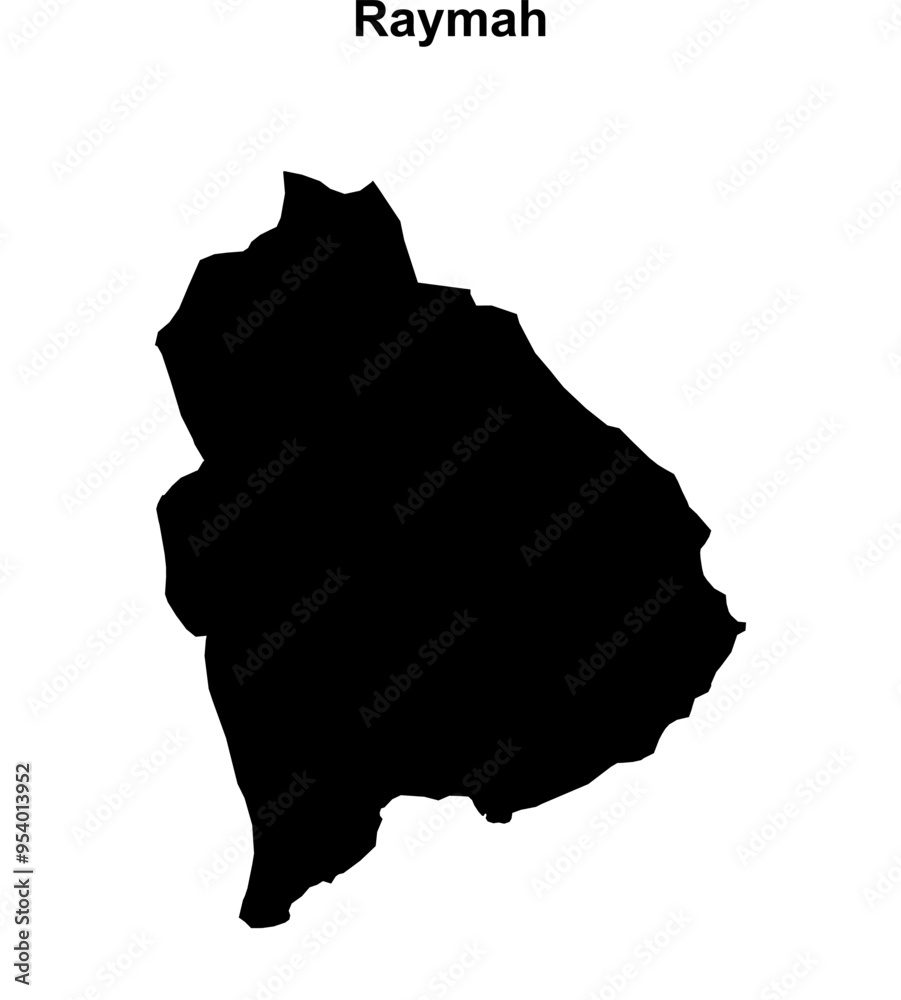 Raymah governorate blank outline map Raymah governorate blank outline map