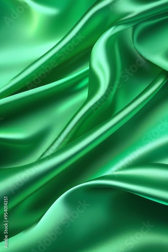 Obraz na płótnie Smooth elegant green silk or satin luxury cloth texture can use as abstract background. Luxurious background design w salonie
