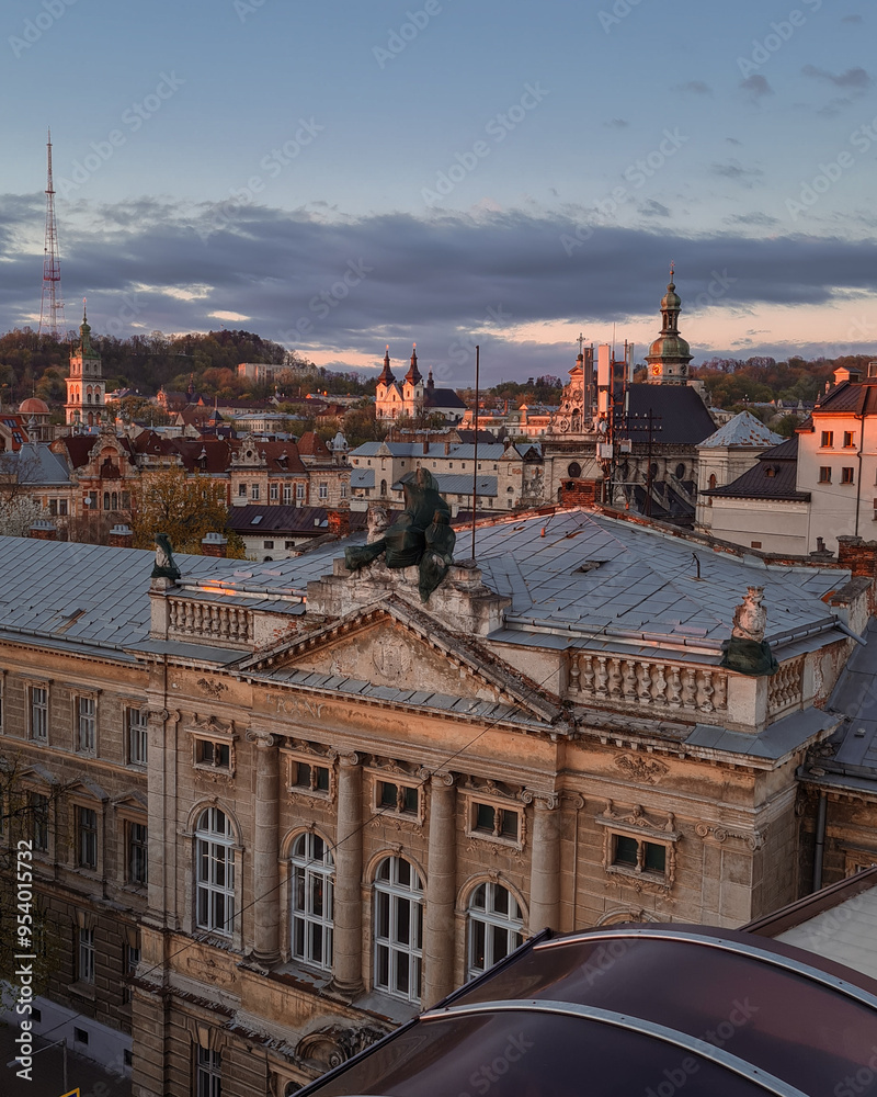 Obraz premium Aerial view of Lviv, Ukraine