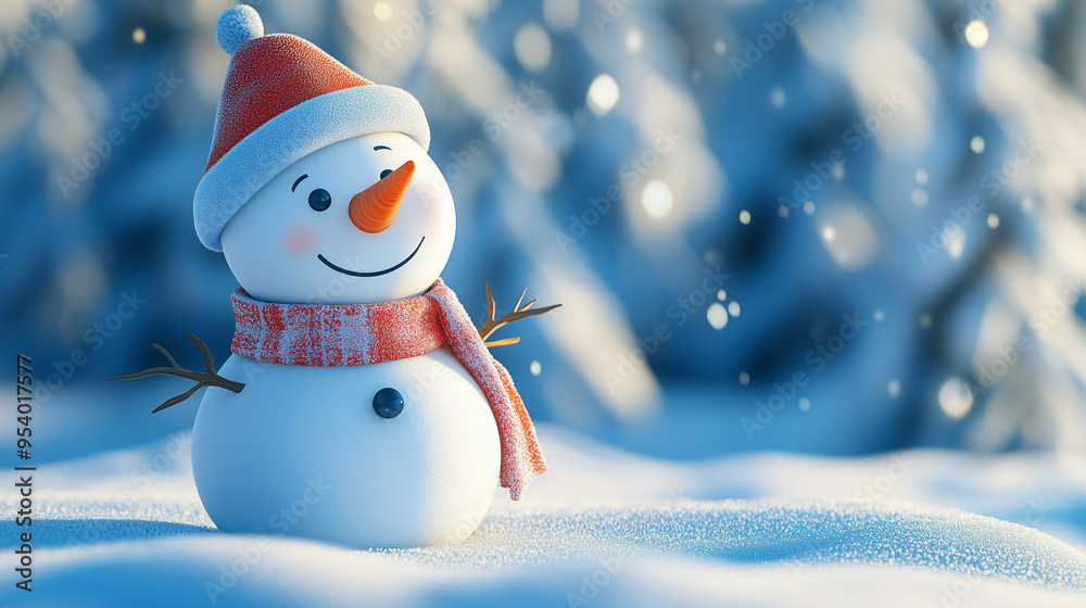 Obraz premium snowman in the snow