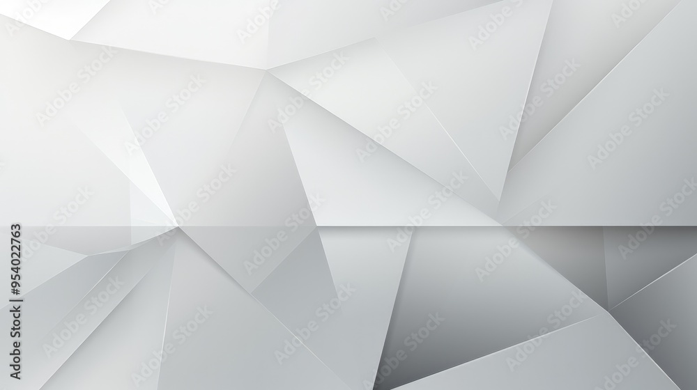 A modern, abstract geometric design featuring various shades of gray and white, suitable for backgrounds or digital art.