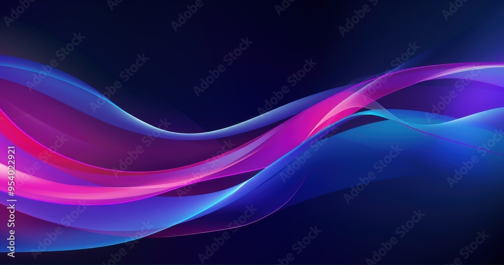 A vibrant, abstract wave design featuring smooth gradients in pink, purple, and blue against a dark background. A vibrant, abstract wave design featuring smooth gradients in pink, purple, and blue against a dark background.