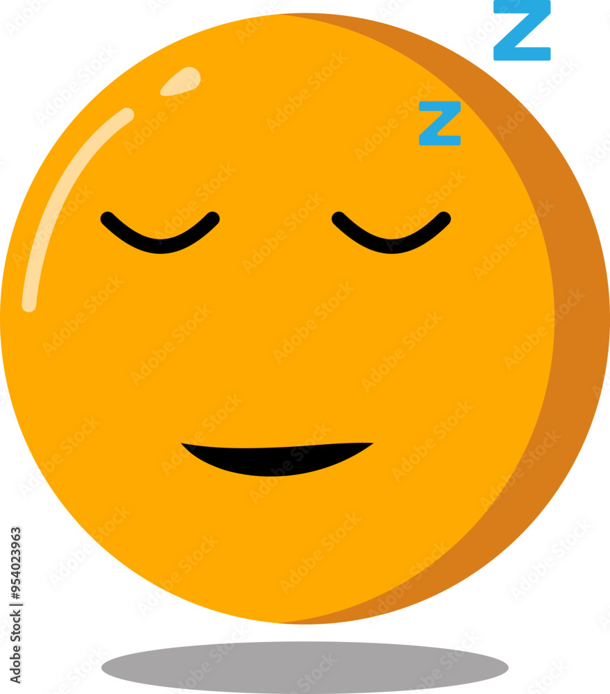 Fototapeta premium Sleep Emoticon Expression