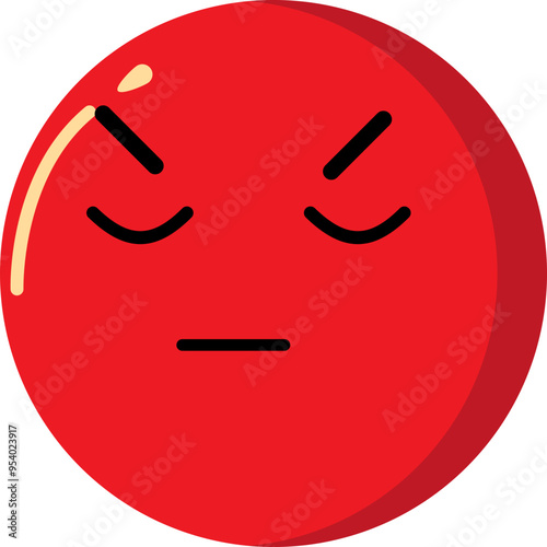 Angry emoticon expression