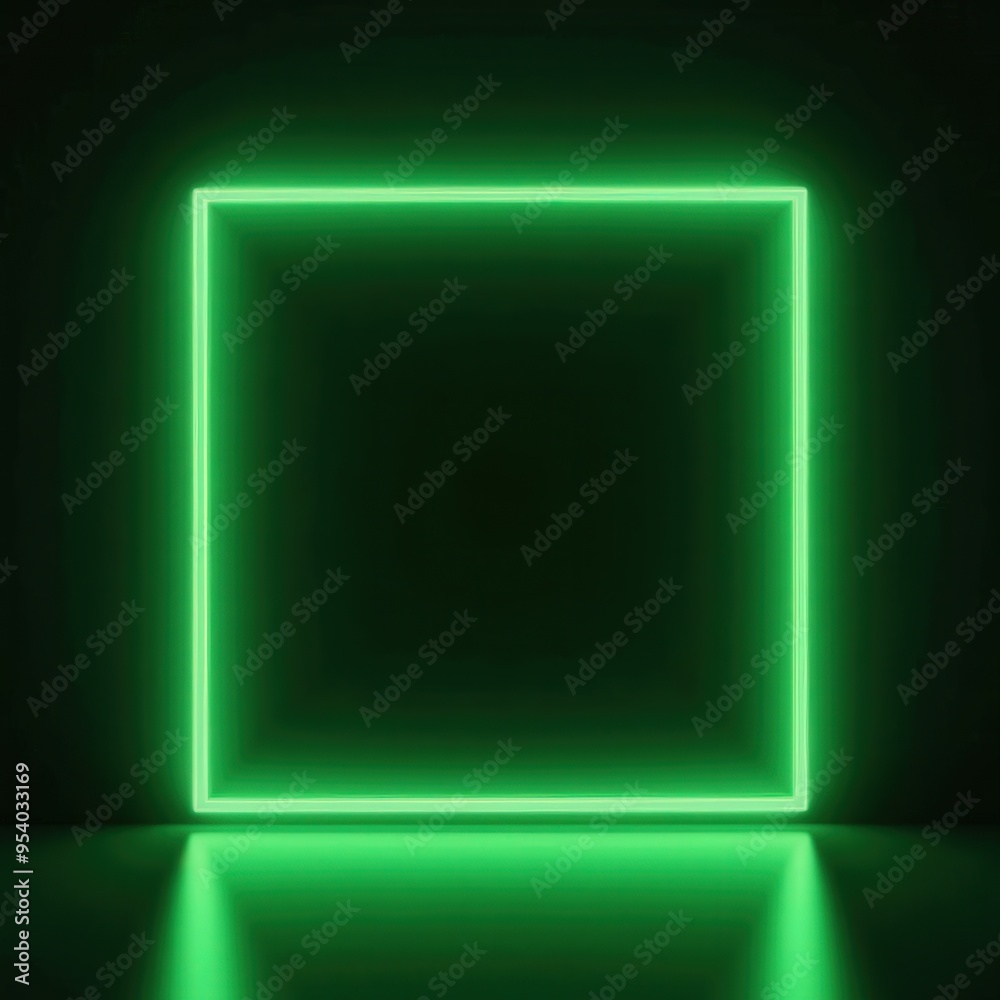 Green Neon Light Frame Green Neon Light Frame