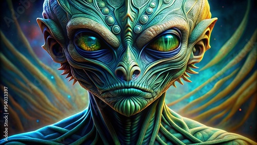 the alien in a mask