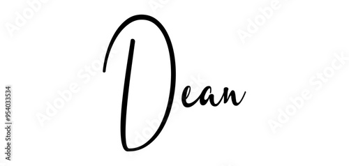 Dean - colore nero - parola nome scritta - ideale per websites, presentazioni, biglietti, banners, sweatshirt, stampe, cricut, silhouette, sublimazioni, etichette, adesivi
