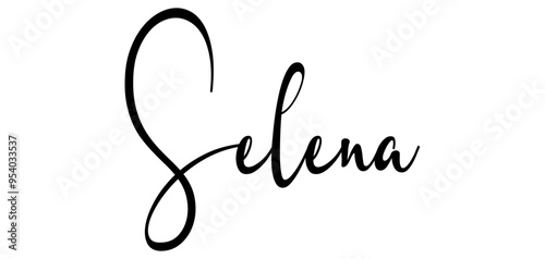 Selena - colore nero - parola nome scritta - ideale per websites, presentazioni, biglietti, banners, sweatshirt, stampe, cricut, silhouette, sublimazioni, etichette, adesivi
