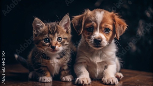 kitten and puppy