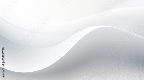 A smooth, abstract wave design in soft white tones, ideal for backgrounds or minimalist presentations.