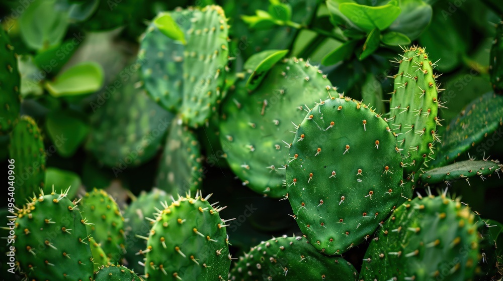 Cactus Leaves in Mexico City. Close-up Green Cactus Leaves for Delicious Cookery Cactus Leaves in Mexico City. Close-up Green Cactus Leaves for Delicious Cookery