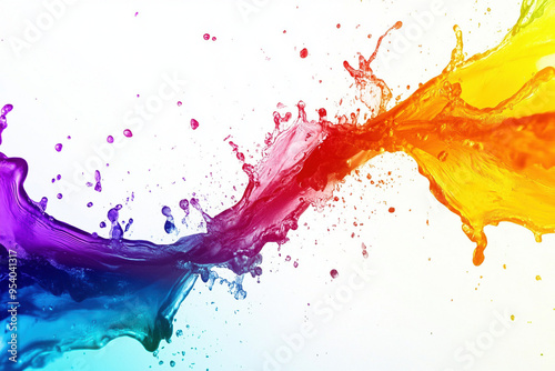 red and blue splash