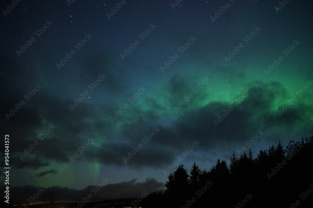 aurora borealis over the mountains aurora borealis over the mountains